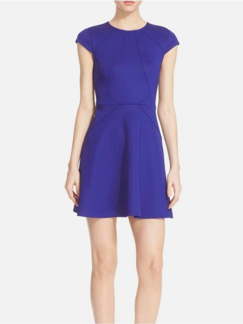 Ted Baker London Royal Blue Fit & Flare Midi Dress
